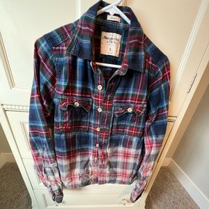 Abercrombie & Fitch plaid Flannel fitted sz S